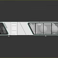 Futuristic Electric Bus Exterior Design With White Body Black Panels And Large Glass Windows
