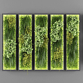 Modern Green Plant Wall Plant Wall Green Wall Vertical Greening Plant Wall Decorations Leaf Flower Plants 3d model