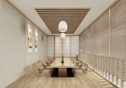 Japanese-style negotiation room 3d model