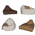 Comfortable Bean Bag Chairs in Various Brown and Beige Styles for Home Use