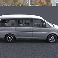Silver Modern MPV With Spacious Interior Multiple Windows And Comfortable Seats 3d model