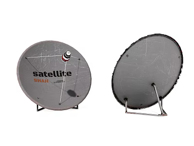Heavy Duty Industrial Satellite Dish Antennas With Dual Sturdy Mounting Brackets 3d model
