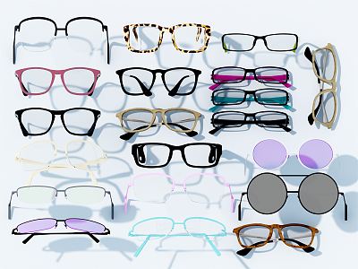 Modern Glasses 3d model