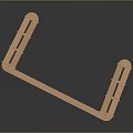 Minimalist Copper L shaped Bridge Structure With Railing And Supporting Columns Design