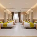 Hospital Outpatient Clinic Bright Waiting Area With Windows Greenery And Chairs