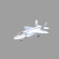 F35B type vertical short takeoff and landing stealth fighter F35B binding animation 3d model