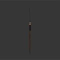 Long Traditional Spear Weapon With Wooden Shaft And Metal Spearhead