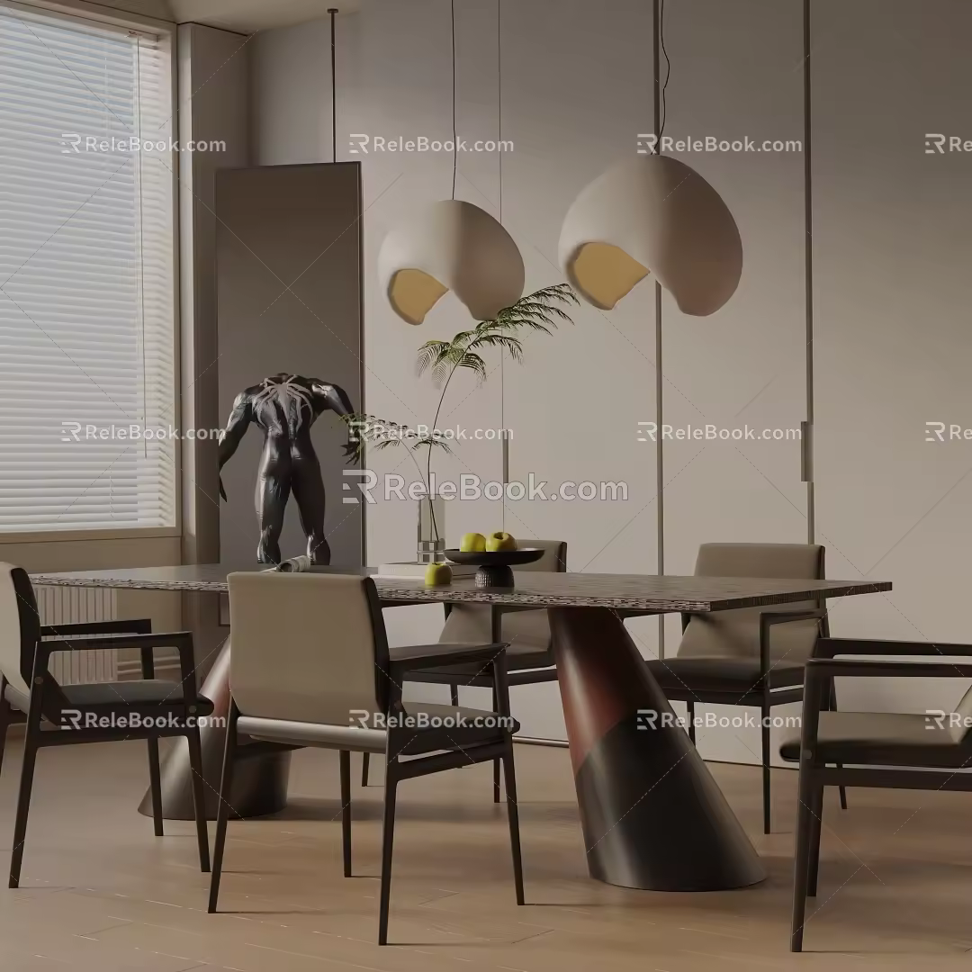 Modern table combination 3d model