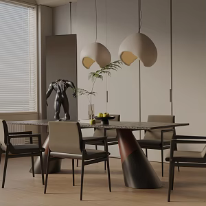 Modern table combination 3d model
