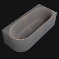 Sleek White Freestanding Bathtub With Modern Design And Smooth Surface Finish