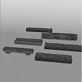 Showcase Natural Stone Wood Long Strips with Rough Texture for Interior Design