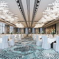 Modern Ballroom Wedding Ballroom 3d model