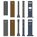 Outdoor Public Pillars In Various Colors With Modern Design And Functional Features