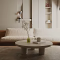 Three-seat sofa 3d model