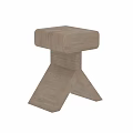Modern Minimalist Wooden Coffee Table With Geometric Cross Leg Design And Natural Wood Grain