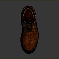 Rust Colored Fox Leather Safety Work Boots With Brown Laces And Black Sole