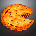 Delicious Golden Sliced Pumpkin Pie With Decorative Cutouts And Flaky Crust