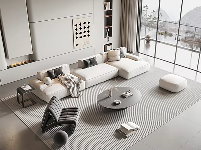 Modern sofa coffee table combination