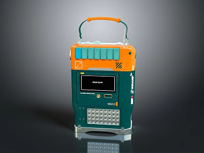 DEWALT Portable Power Station With Green And Orange Design Handle LCD Display And Control Panel 3d model