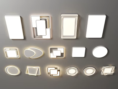 Modern Ceiling Lights With Various Shapes And Stylish Designs For Home Interior 3d model