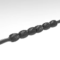 Sports Equipment Muscle Recovery Massage Roller Stick With Black Textured Balls For Fitness Training