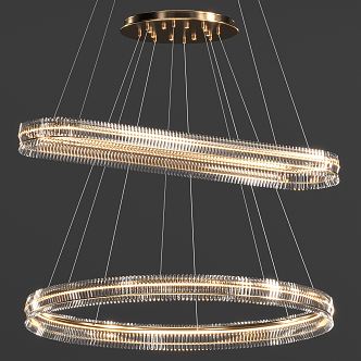 Light Luxury Crystal Chandelier Crystal Chandelier Combination 3d model