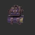 Durable Pet Backpack In Purple Brown With Metal Buckles And Adjustable Straps