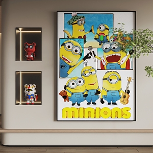 Modern Cartoon Hanging Paintings Cartoon Hanging Paintings Children Hanging Paintings 3d model