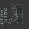 Municipal Road Layout With Curved Paths Straight Lanes And Urban Blocks Design
