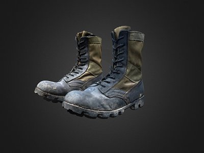 Weapons Vietnam Army Boots model