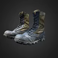 Military Style Outdoor Boots With Durable Rugged Design And Thick Treaded Soles
