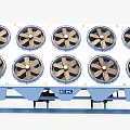 EK Brand Industrial Air Conditioner Fan Unit With Multiple Fans And Blue Casing For Cooling