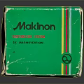 Vintage Green Mathon Box With Striped Design And Brand Label Details