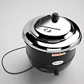 Koryo Two Black Electric Soup Pots For Vegetable Soup Kitchen Appliances