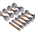 Various Sizes Metal Dumbbells With Wooden Handles For Fitness Training