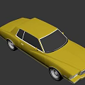 Stylish Yellow Sedan Car Exterior With Classic Body And Windows