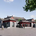 Chinese-style ancient public buildings 3d model