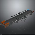 Industrial Conveyor Belt Equipment With Automated Transport System And Red Black Structure