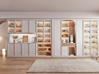 Nordic Wine Cabinet Sideboard 3d model