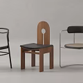 Modern Stylish Leisure Chairs With Wooden Frames Metal Legs And Curved Backrests