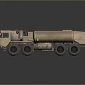 Tan Military Fuel Truck With Large Tank And Multiple Wheels Structure