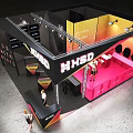 NHSD Exhibition Booth Modern Design With People Visiting Display Shelves And Lighting