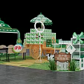 Yili Organic Ranch Themed Display Stand With Windmill Cow And Green Elements