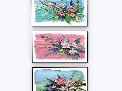 Modern Oil Painting Decorative Painting Flower Oil Painting model