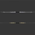 Tactical Silver Bladed Weapons With Black Handles And Double Edged Design