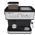 Lapavoni Coffee Machine Kitchen Appliance With Silver Black Design Knobs And Pressure Gauge 3d model
