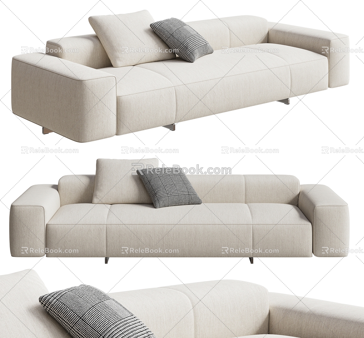 Double sofa 3d model