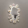 Decorative Mirror With Irregular Shape And Colorful Dots Frame Reflecting Interior 3d model
