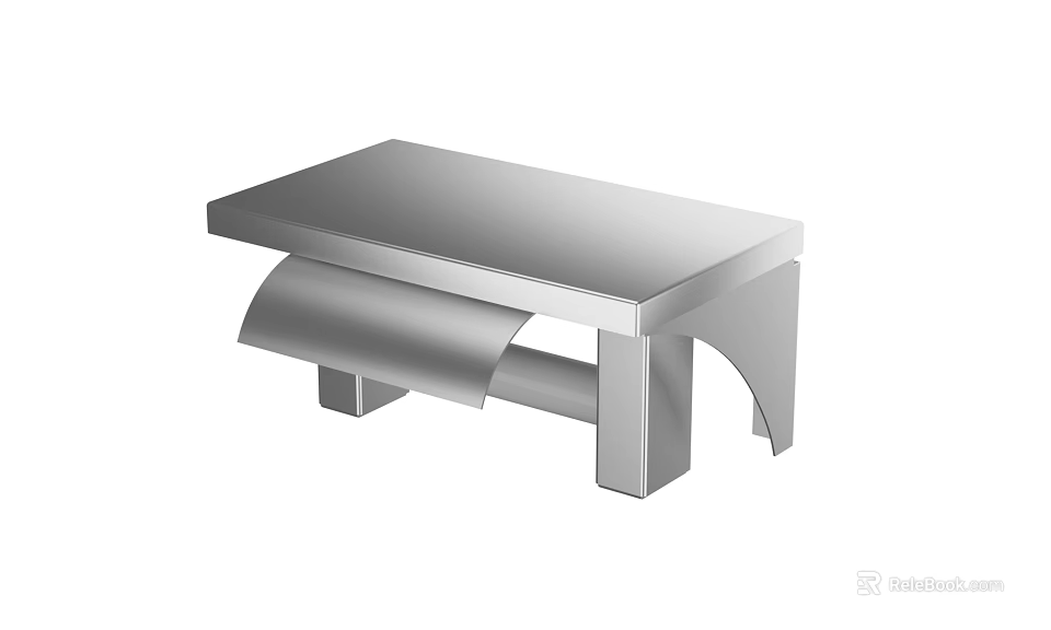 Stainless Steel Paper Towel Holder With Modern Design For Kitchen Bathroom Use 3d model 