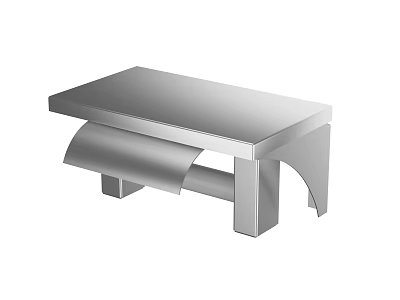 Stainless Steel Paper Towel Holder With Modern Design For Kitchen Bathroom Use 3d model